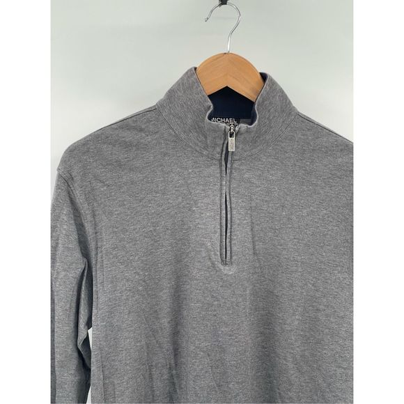 Michael Kors Sweater 1/4 Zip‎ Men Small Gray Pullover Long Sleeve - Picture 3 of 11